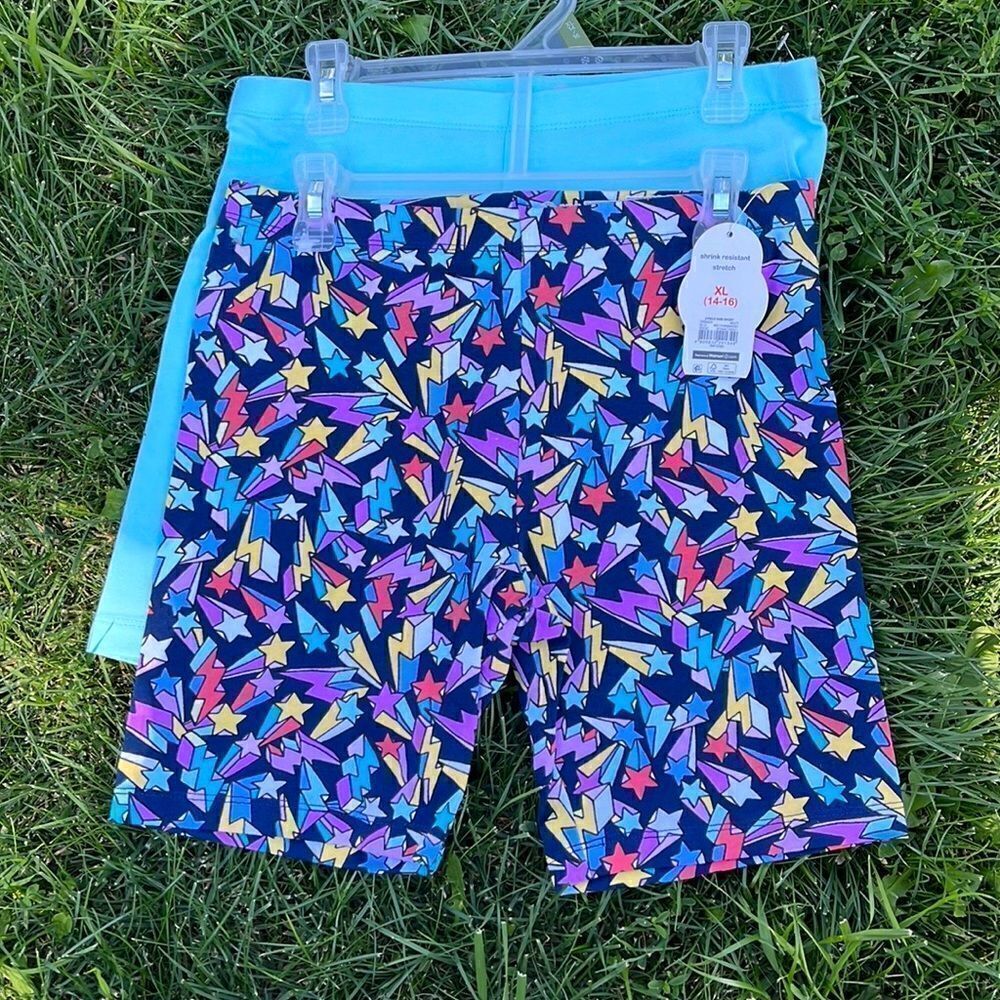 Girls extra large two-piece biker short set